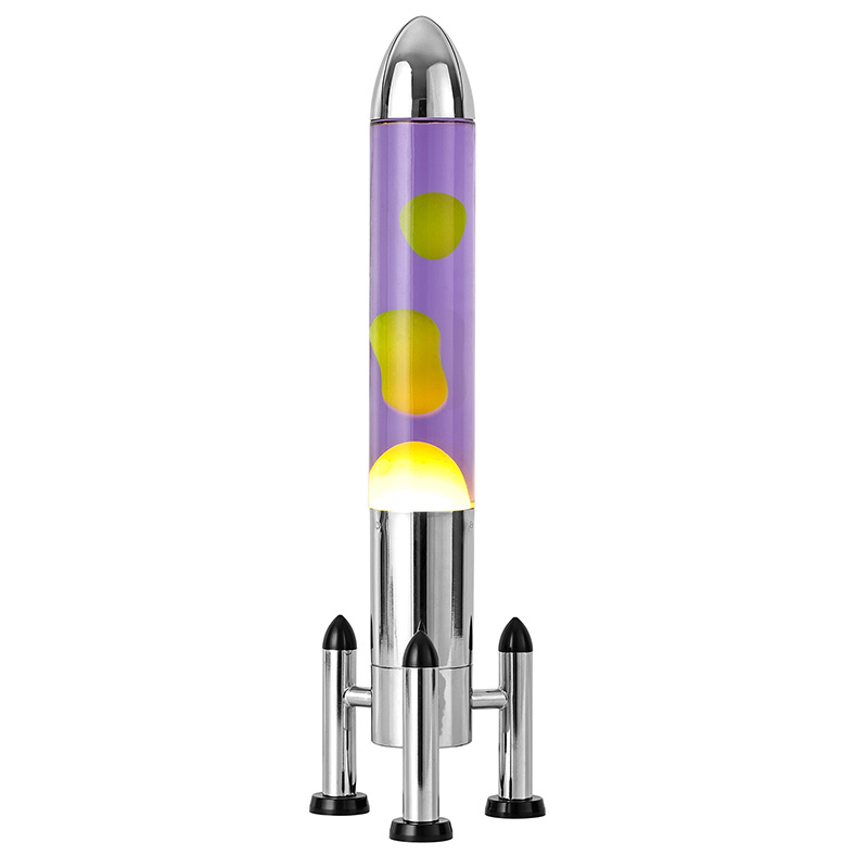 रॉकेट शेडसह मोठा LED लावा दिवा